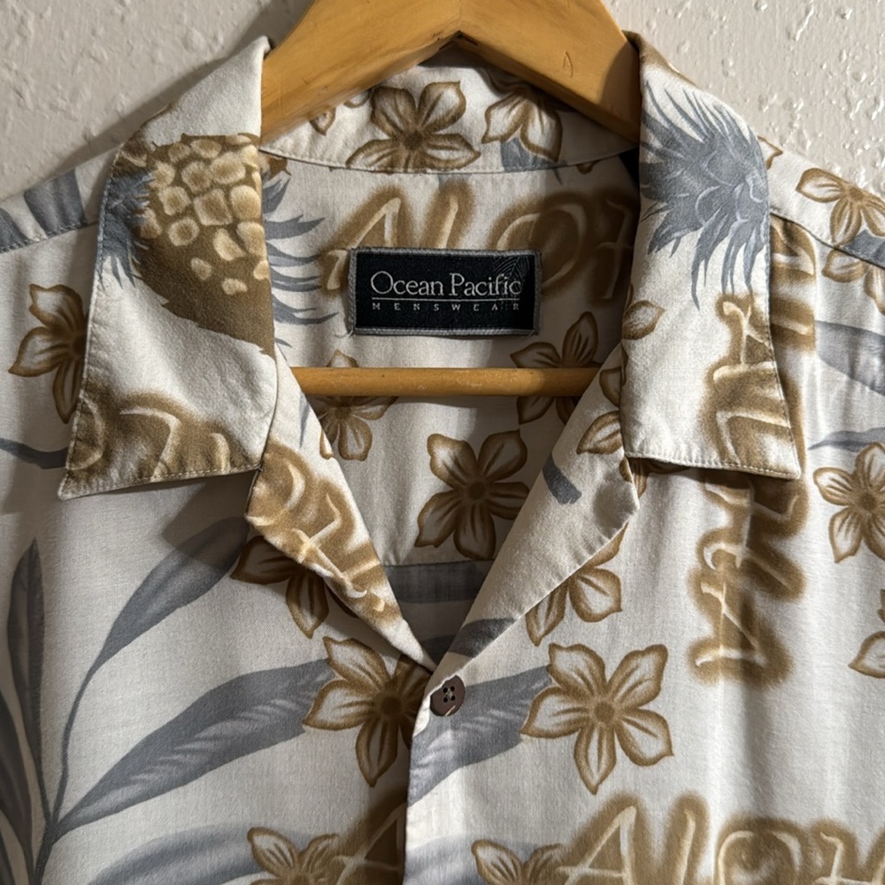 Ocean Pacific MENS WEAR ALOHA BUTTON SHIRT - Picture 2 of 9